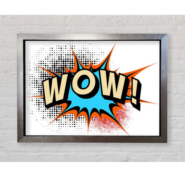 Wow Framed Print Happy Larry Size: 42cm H x 59.7cm W x 3.4cm D, Format: Silver Framed Paper on Productcaster.