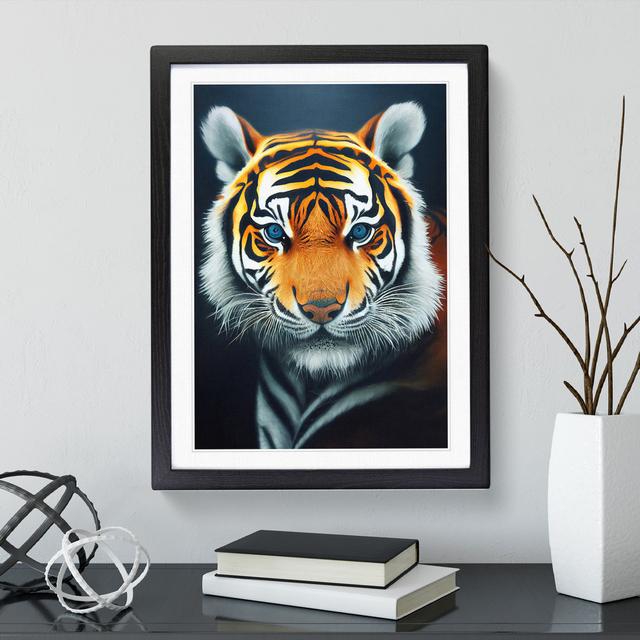 Striking Tiger No.3 - Picture Frame Graphic Art 17 Stories Frame Colour: Black , Size: 46cm H x 34cm W x 2cm D on Productcaster.