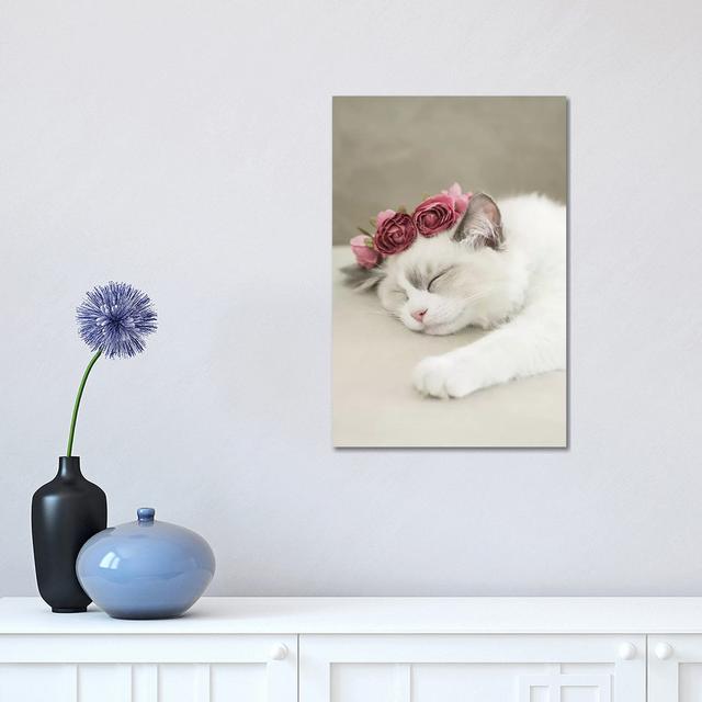 Sleepy Kitty by Monika Strigel - Wrapped Canvas Print ClassicLiving Size: 45.72cm H x 30.48cm W x 1.9cm D on Productcaster.