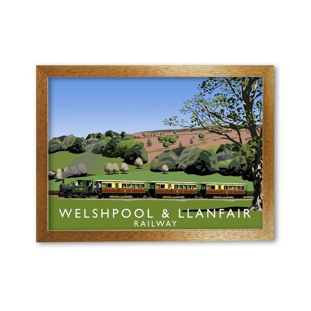 Welshpool & Llanfair Railway - Picture Frame Graphic Art Print on Paper 17 Stories Frame Options: Honey Oak, Size: 42 cm H x 594 cm W on Productcaster.