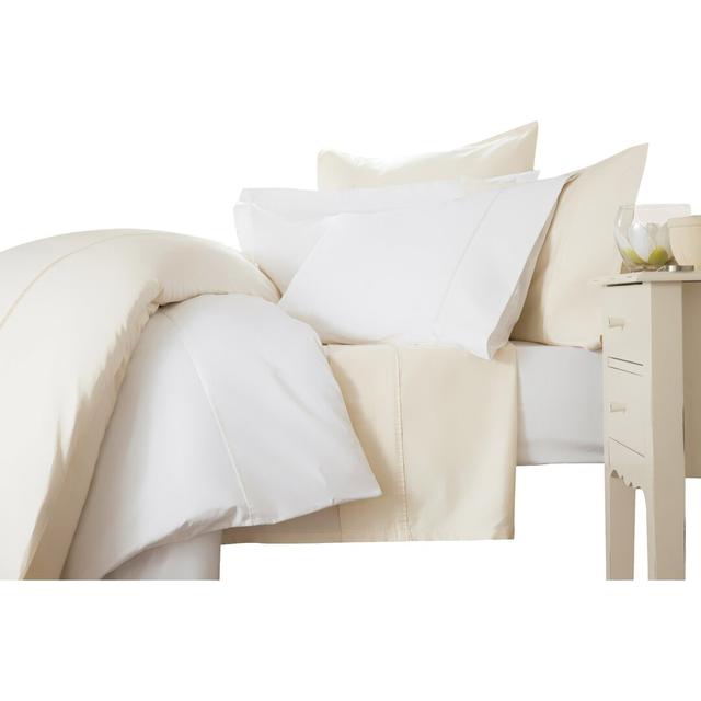 600 TC Duvet Cover Belledorm Colour: White, Size: Emperor Duvet Cover on Productcaster.