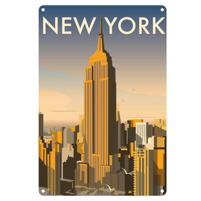 'New York Skyline, USA' by Dave Thompson Graphic Art East Urban Home on Productcaster.