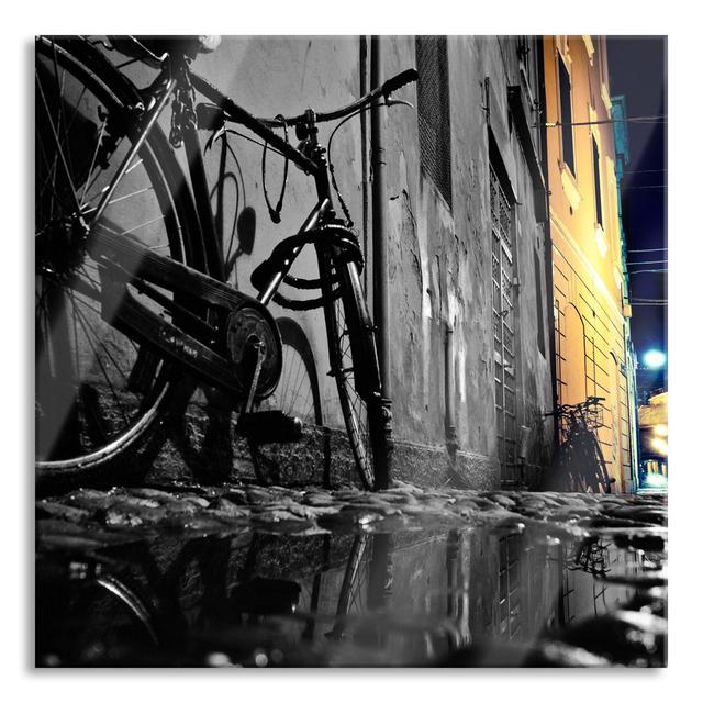 Small Alley in City - Unframed Graphic Art on Glass Ebern Designs Size: 80cm H x 80cm W x 0.4cm D on Productcaster.