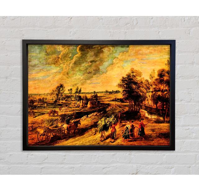 Rubens Return Of The Farmers From The Field - Single Picture Frame Art Prints on Canvas Marlow Home Co. Size: 100cm H x 141.4cm W x 3.3cm D on Productcaster.