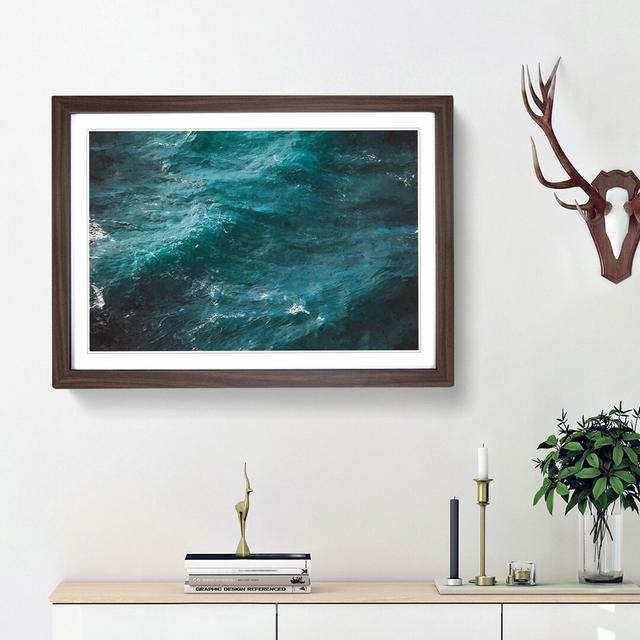 Mood of the Waves - Picture Frame Graphic Art Print East Urban Home Size: 27cm H x 36cm W x 2cm D, Frame Option: Walnut Framed on Productcaster.