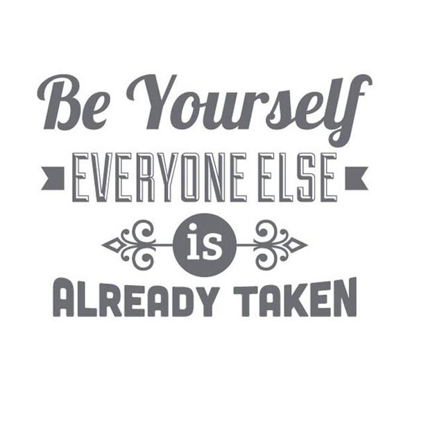 Be Yourself Everybody Else Is Taken Wall Sticker 17 Stories Colour: Dark Green, Size: Medium on Productcaster.