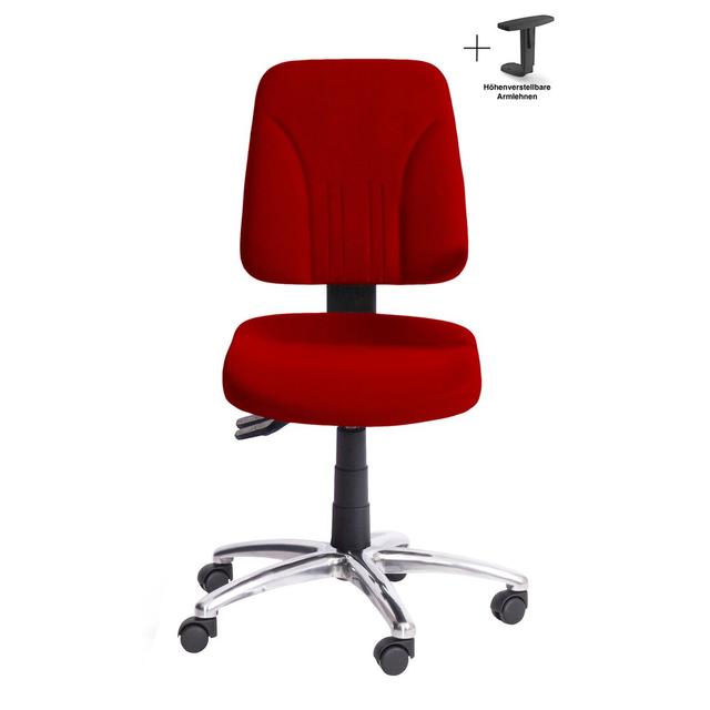 Swivel Chair Symple Stuff Colour: Red, Armrests: Adjustable Armrests on Productcaster.