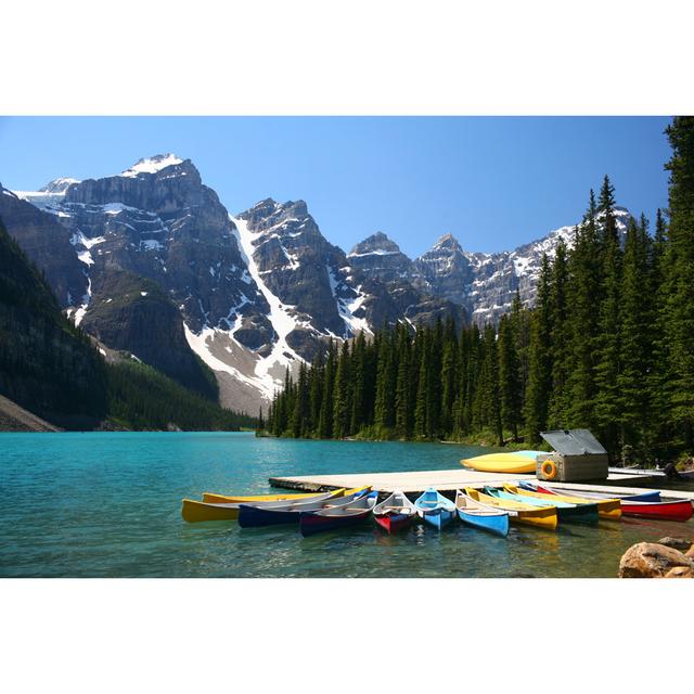 Moraine Lake, Canada by Mayskyphoto - Wrapped Canvas Photograph Alpen Home Size: 20cm H x 30cm W on Productcaster.