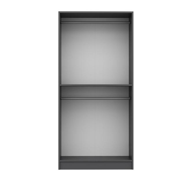 Kleiderschrank Hanah Home Farbe: schwarz, Größe: 210 cm H x 90 cm B x 52 cm T on Productcaster.