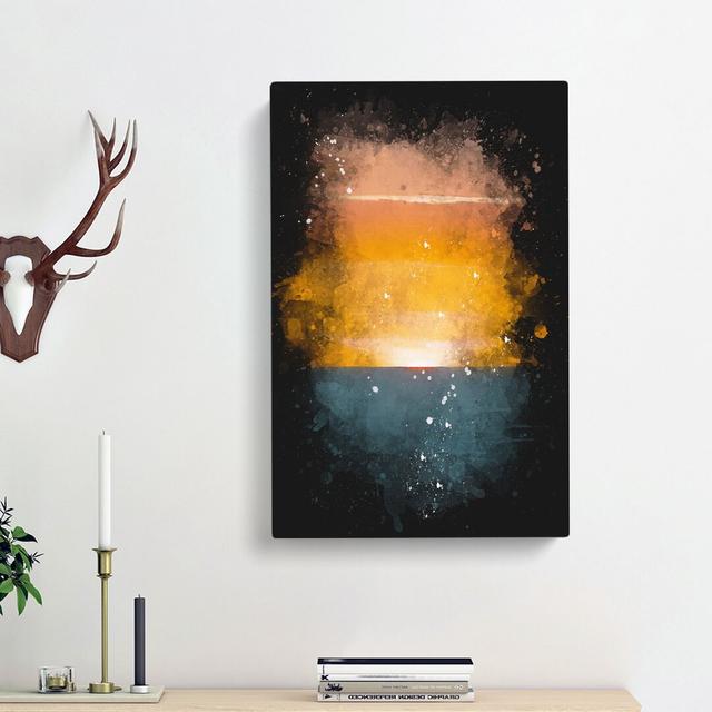 Sunrise Horizon - Wrapped Canvas Painting East Urban Home Size: 76cm H x 50cm W x 3cm D on Productcaster.