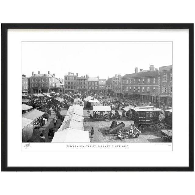 'Newark on Trent, Market Place 1890' - Picture Frame Photograph Print on Paper The Francis Frith Collection Size: 28cm H x 36cm W x 2.3cm D on Productcaster.