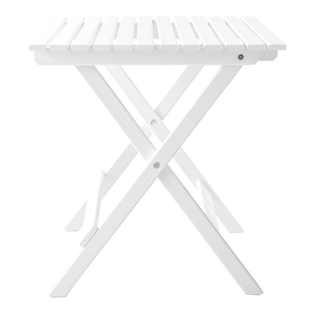 Arlott Folding Wooden Bistro Table Dakota Fields Colour: White on Productcaster.