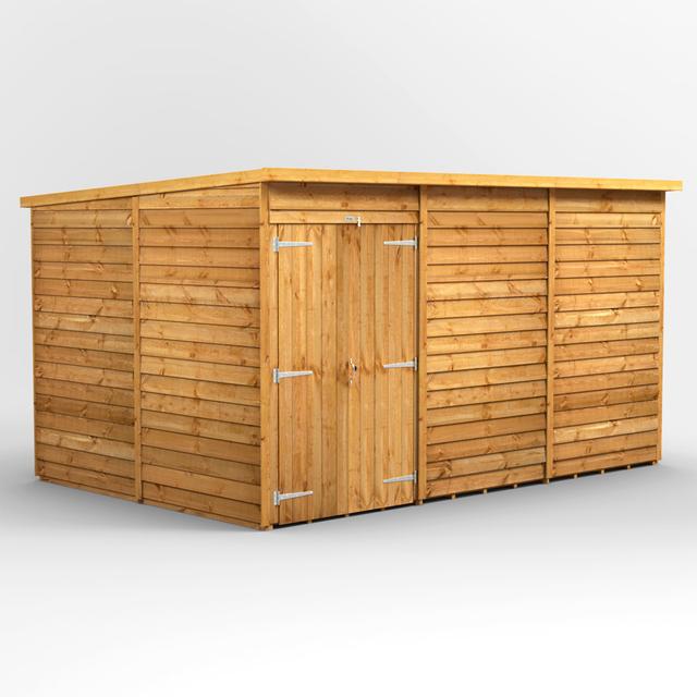 8.5 ft. W x 12.2 ft. D Solid Wood Overlap Pent Garden Shed POWERSHEDS on Productcaster.