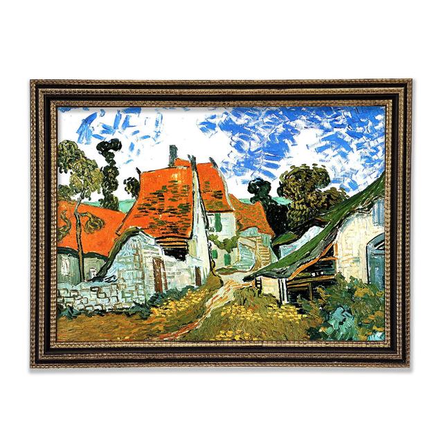 Van Gogh Houses In Auvers - Single Picture Frame Painting on Canvas ClassicLiving Format: Light Grey Framed Canvas, Size: 59.7cm H x 84.1cm W x 3.3cm on Productcaster.