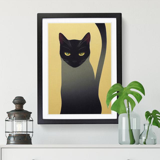 Cat Conceptual Art - Picture Frame Print ClassicLiving Format: Oak Framed, Size: 46cm H x 34cm W on Productcaster.