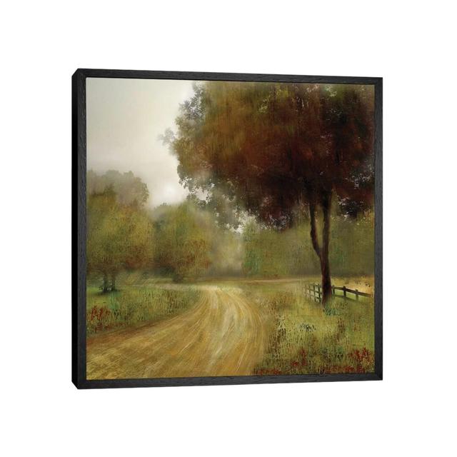 Country Road by Nan - Painting on Canvas Marlow Home Co. Size: 93.98cm H x 93.98cm W x 3.81cm D, Format: Black Framed Canvas on Productcaster.