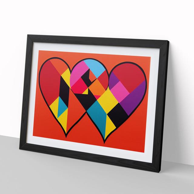 Love He Pop Abstract - Picture Frame Graphic Art Metro Lane Size: 46cm H x 64cm W, Frame Colour: Black on Productcaster.