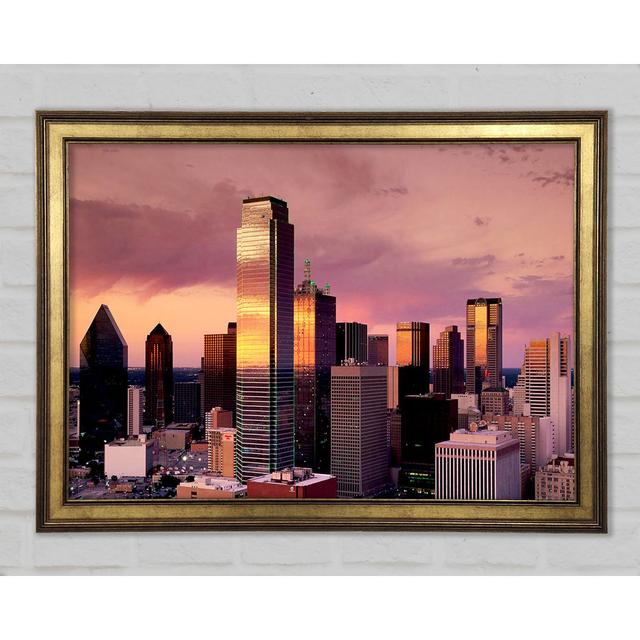 Stadt bei Sonnenaufgang - Einzelner Bilderrahmen Kunstdrucke auf Holz 17 Stories Größe: 21,1 cm H x 29,7 cm B x 1,5 cm T on Productcaster.