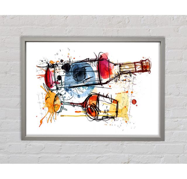 Wine Party - Single Picture Frame Art Prints on Canvas Bright Star Size: 84.1cm H x 59.7cm W x 3.3cm D on Productcaster.