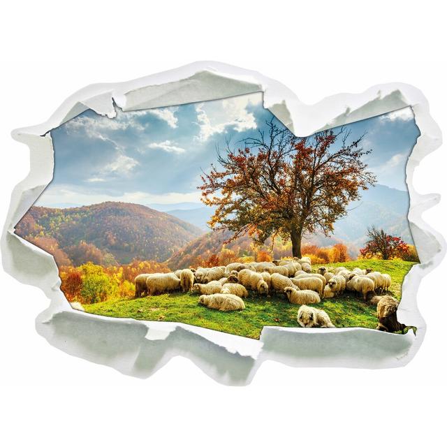 Wandtattoo Romanian Carpathians Gebirge im Herbst East Urban Home Größe: 45 cm H x 62 cm B x 0,02 cm T on Productcaster.