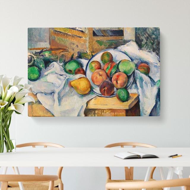 Still Life With Fruit Vol.1 by Paul Cezanne - Wrapped Canvas Painting East Urban Home Size: 60cm H x 91cm W x 3cm D on Productcaster.