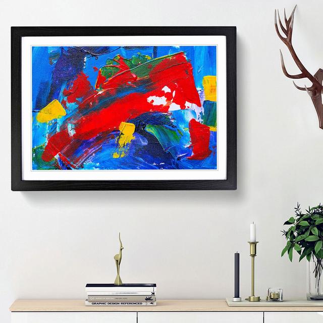 Abstract Art Painting Vol.312 by S.Johnson - Picture Frame Painting Print East Urban Home Frame Option: Black Framed, Size: 27cm H x 36cm W x 2cm D on Productcaster.