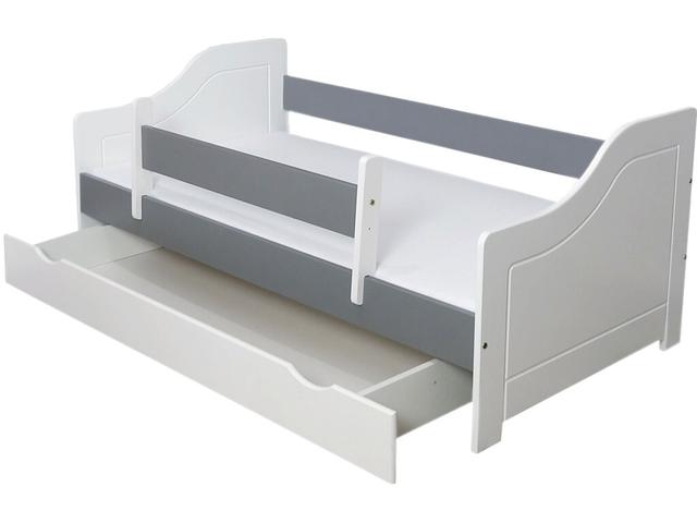 Arleigh Convertible Toddler Bed Mack + Milo Colour (Bed Frame): White / Grey on Productcaster.