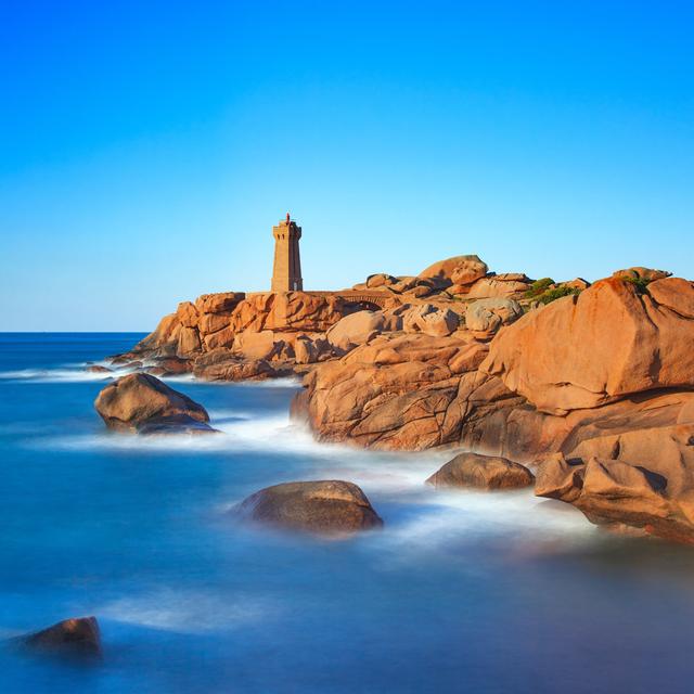 Ploumanach Lighthouse Sunset Breakwater Bay Size: 91cm H x 91cm W on Productcaster.