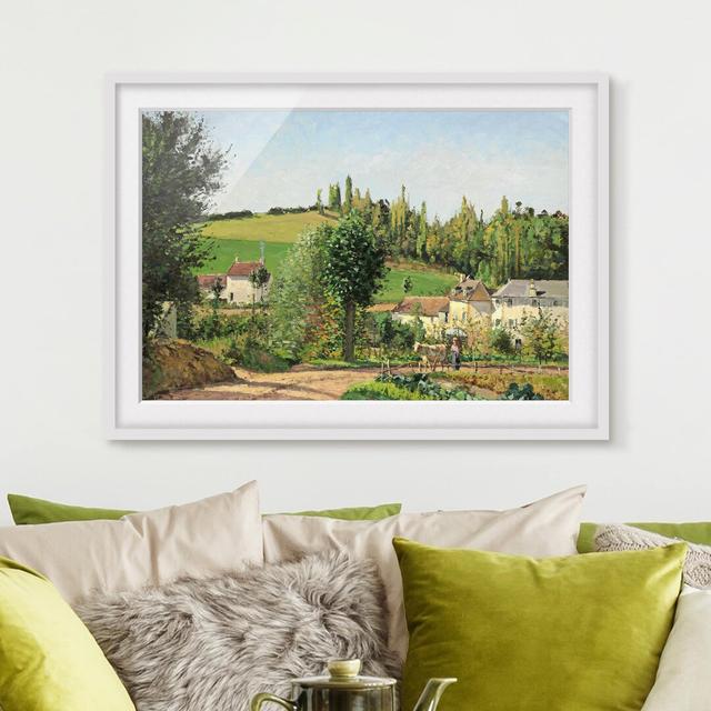 Gerahmtes Poster Small Village von Camille Pissarro East Urban Home Größe: 50 cm H x 70 cm B, Rahmenauswahl: Mattweiß on Productcaster.