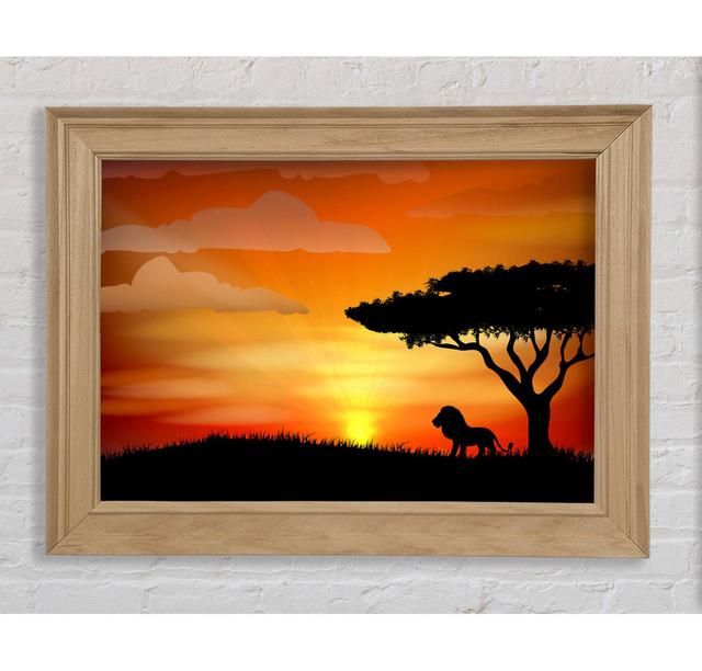 King Of The Jungle Sun Blaze - Single Picture Frame Art Prints Bright Star Size: 84.1cm H x 142.2cm W on Productcaster.