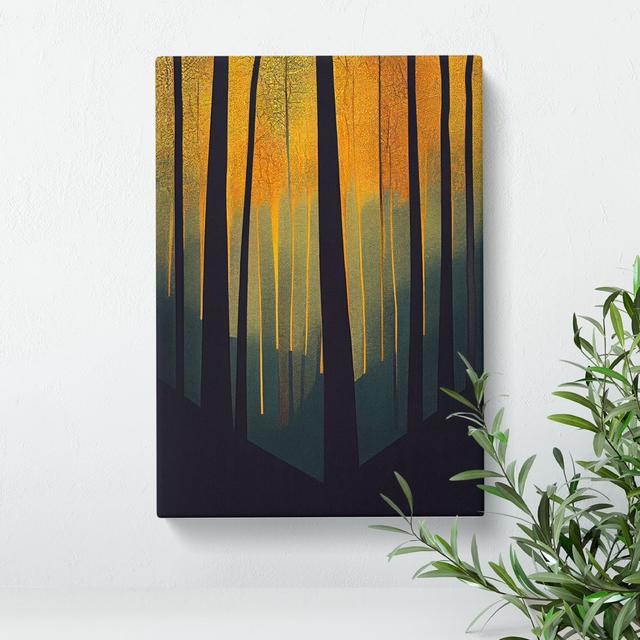 Striped Forest Abstract - Wrapped Canvas Graphic Art Alpen Home Size: 60cm H x 35cm W x 3cm D on Productcaster.