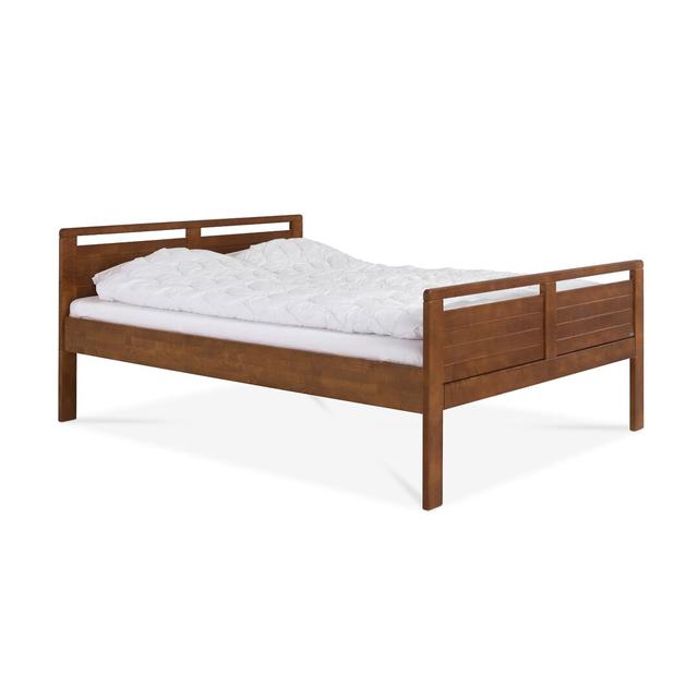 Ahleeyah Bed Frame 17 Stories Colour: Lacquered Birch, Size: 120 x 200 cm on Productcaster.