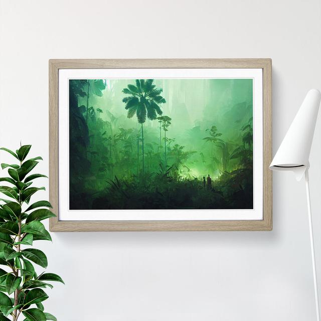 Jungle Forest - Picture Frame Graphic Art Alpen Home Size: 34cm H x 46cm W x 2cm D, Frame Colour: Oak on Productcaster.