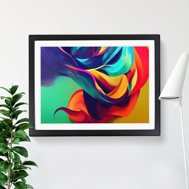 Breathtaking Abstract - Single Picture Frame Painting Metro Lane Frame Colour: Black Framed, Size: 46cm H x 64cm W x 2cm D on Productcaster.