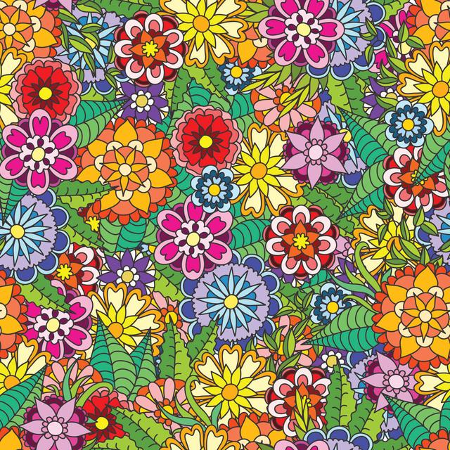 Ethnic Floral Doodle by VIDOK - Wrapped Canvas Print Latitude Vive Size: 51cm H x 51cm W on Productcaster.