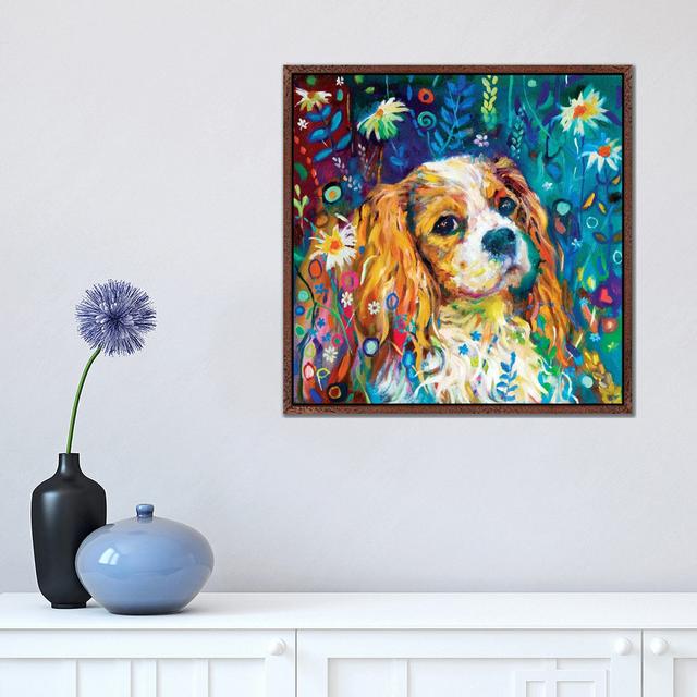 Cavalier by Sue Gardner - Painting on Canvas Ebern Designs Format: Classic Brown Wood Framed, Size: 45.72cm H x 45.72cm W x 3.81cm D on Productcaster.