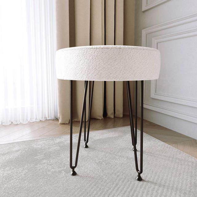 Boucle Accent Stool George Oliver on Productcaster.