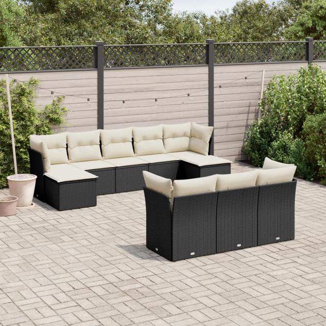 Gartensofa 11 mit Kissen DEvidaxl Farbe des Kissens: Beige, Rahmenfarbe: Schwarz on Productcaster.