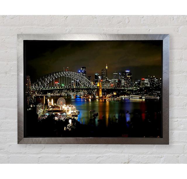 Sydney Harbour Bridge Evening Glow - Single Picture Frame Art Prints Bright Star Size: 42cm H x 59.7cm W on Productcaster.