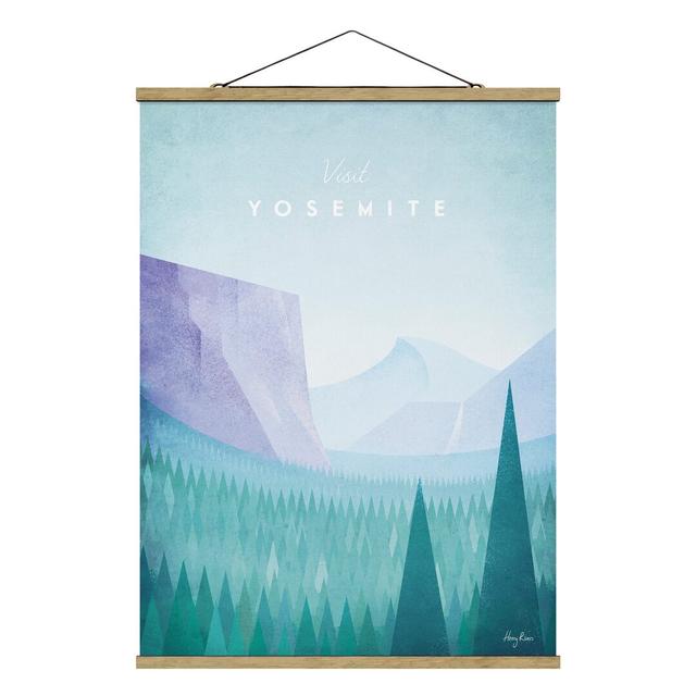 Travel Poster - Yosemite Park - Unframed Graphic Art Print on Fabric Union Rustic Size: 66.4cm H x 50cm W x 0.3cm D on Productcaster.