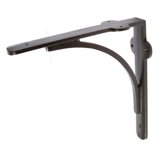 Hammer & Tongs - Curved Iron Shelf Bracket - D205mm - Black Hammer and Tongs on Productcaster.