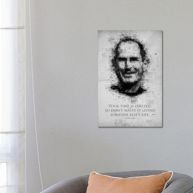 Steve Jobs Happy Larry Size: 66.04cm H x 45.72cm W x 1.905cm D on Productcaster.