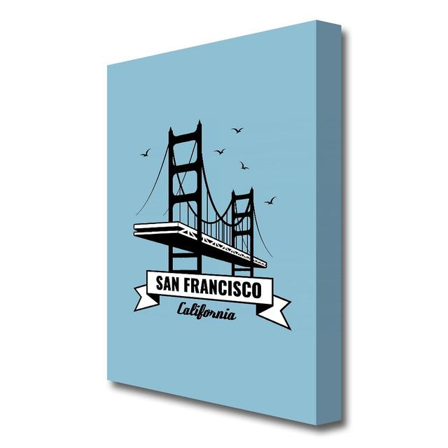 'Golden Gate Bridge 1 San Francisco' Graphic Art Print on Canvas East Urban Home Size: 101.6 cm H x 66 cm W on Productcaster.