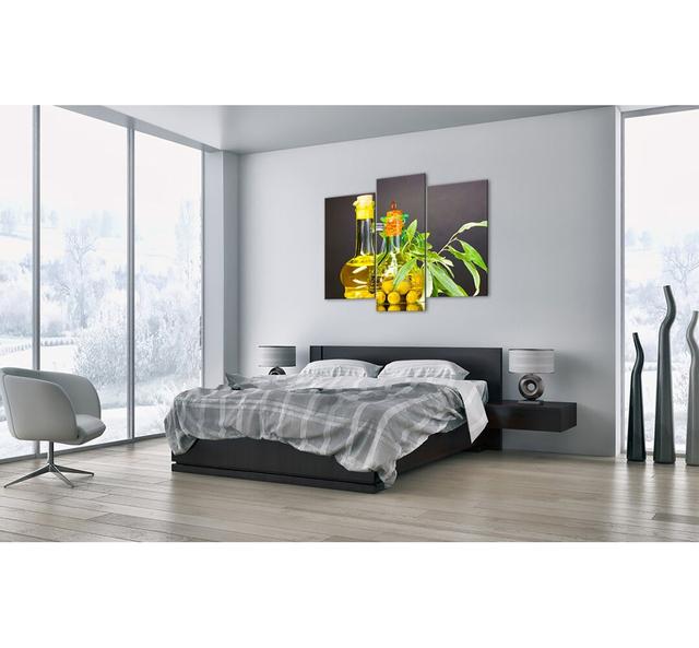 'Still Life with Olives and Oil' - 3 Piece Unframed Photograph Print Set on Canvas Ebern Designs Size: 100cm H x 130cm W x 1.8cm D on Productcaster.