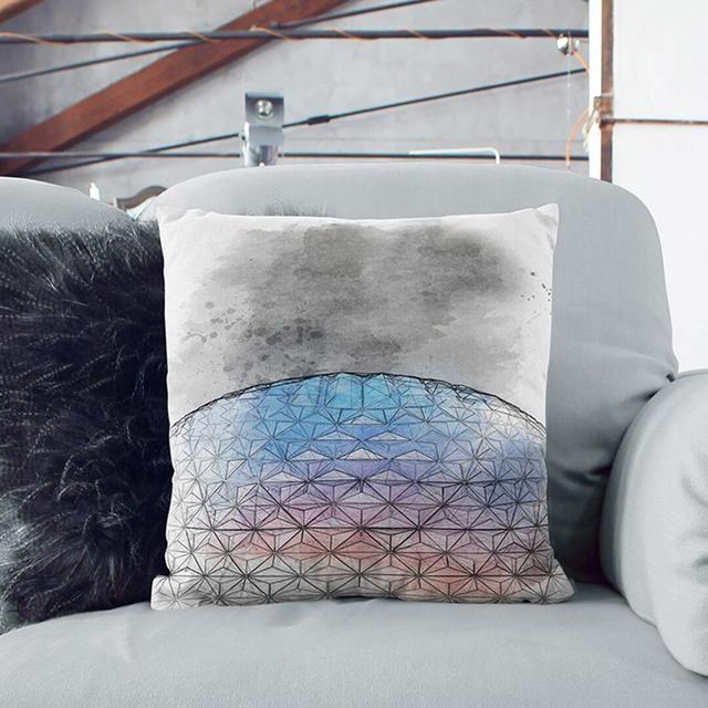 Colours of Epcot in Florida Cushion with Filling East Urban Home Size: 40cm H x 40cm W x 15cm D, Backing Colour: Stone on Productcaster.