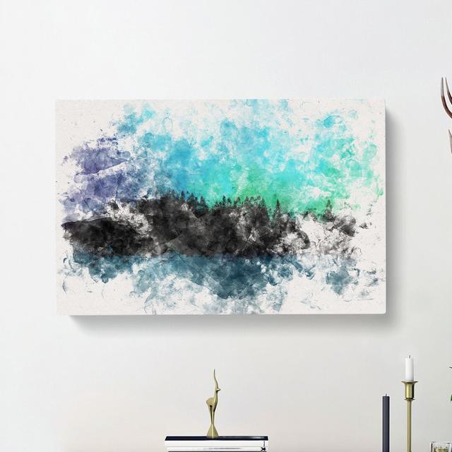 The Northern Lights in Iceland - Wrapped Canvas Graphic Art Print East Urban Home Size: 45cm H x 76cm W x 4cm D on Productcaster.