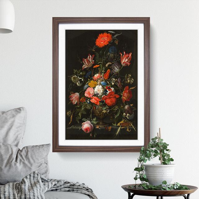 Still Life with Flowers Vol.3 by Abraham Mignon - Picture Frame Painting East Urban Home Size: 48cm H x 36cm W x 2cm D, Frame Option: Walnut on Productcaster.