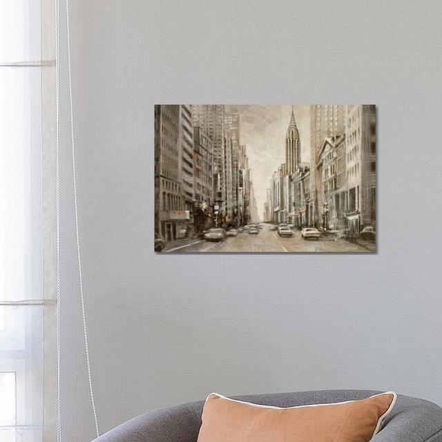 To the Chrysler Building by Matthew Daniels - Wrapped Canvas Painting ClassicLiving Size: 45.72cm H x 66.04cm W x 1.91cm D on Productcaster.