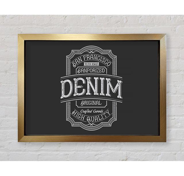 Denim Poster Ophelia & Co. Size: 42cm H x 59.7cm W x 3.4cm D, Format: Ventura Gold Framed Paper on Productcaster.