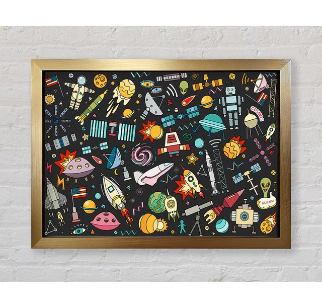 Spaceships And Ufos - Single Picture Frame Art Prints Bright Star Size: 42cm H x 59.7cm W on Productcaster.